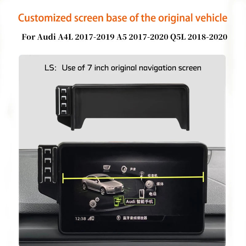Car Phone Holder For Audi A4L A5 Q5L RS4 RS5 S4 S5 7/8.3/10.1 inch Screen Navigation Bracket Smartphone Mobile phone Holder