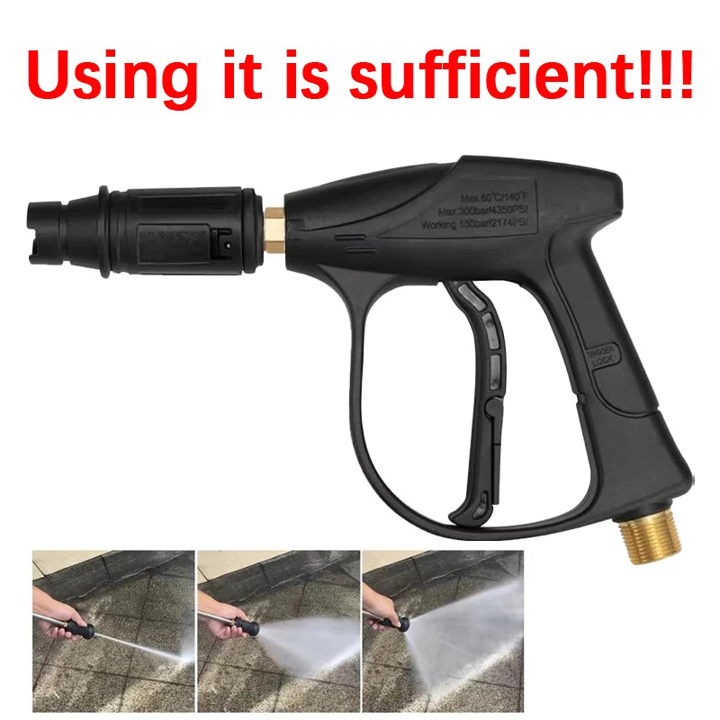 Professional Adjustable 4000psi Car Wash Trigger Gun | 1/4 Quick Connector High-Pressure Accessories
