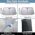 Windshield Sun Shade for Car Front Window | Anti UV Folding Sunshade Protector additional angle