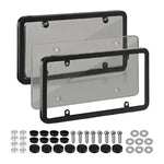 American car license plate frame, universal license plate holder, license plate bracke close-up view