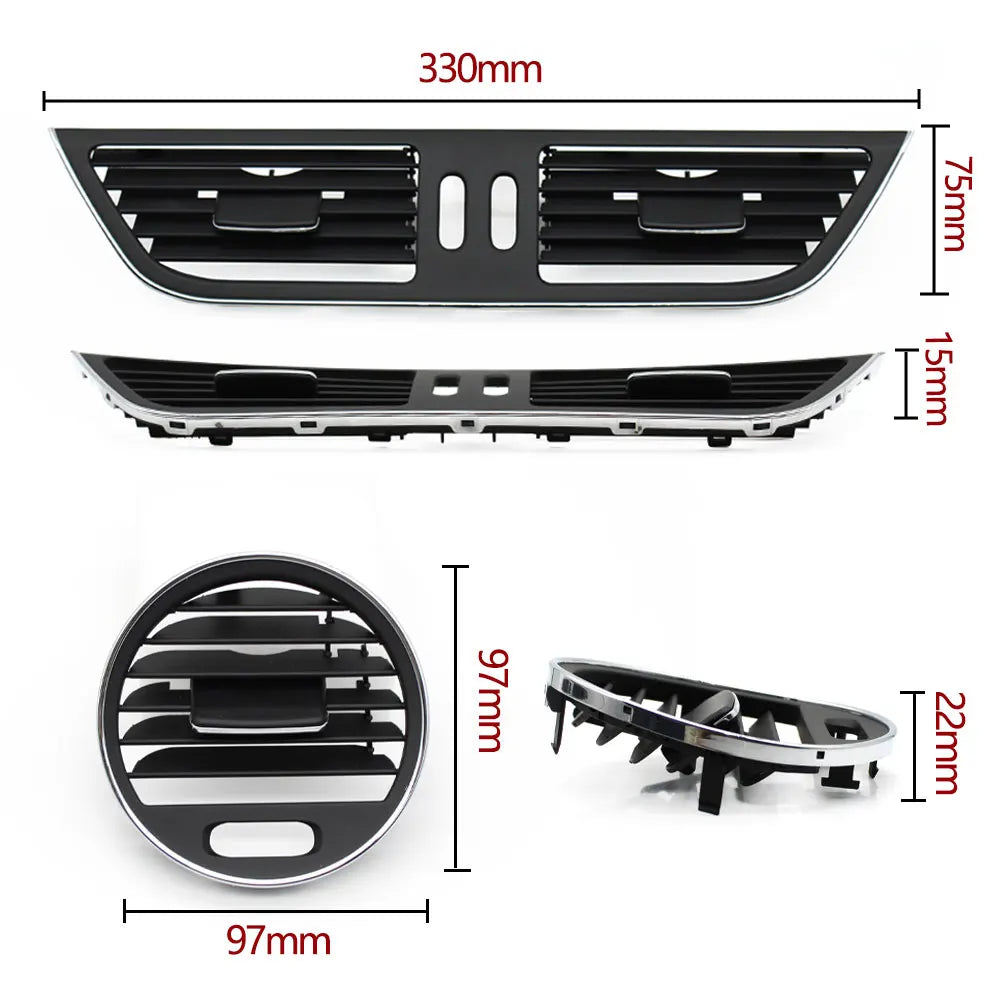 Car Front Dash Air Conditioner AC Vent Grille Outlet Cover Panel For Mercedes Benz CLS W219 CLS55 CLS63 CLS350 CLS500 2007-2009