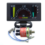 5" LCD 6 in 1 Car Gauge | Tachometer, Voltmeter, Oil Pressure, Water Temp & Clock alternate view