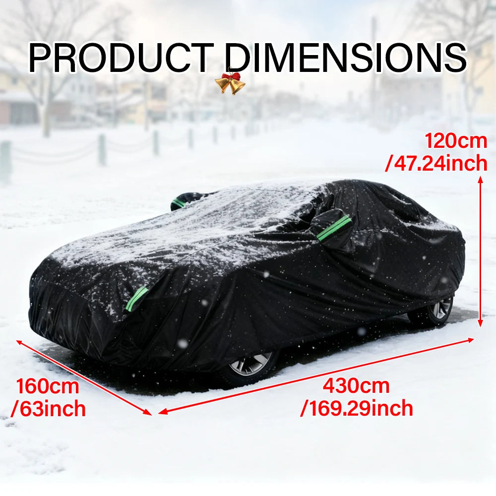 190T Thermal SUV Car Cover | Winter Snow & Frost Protection, Side Zipper, Universal Fit