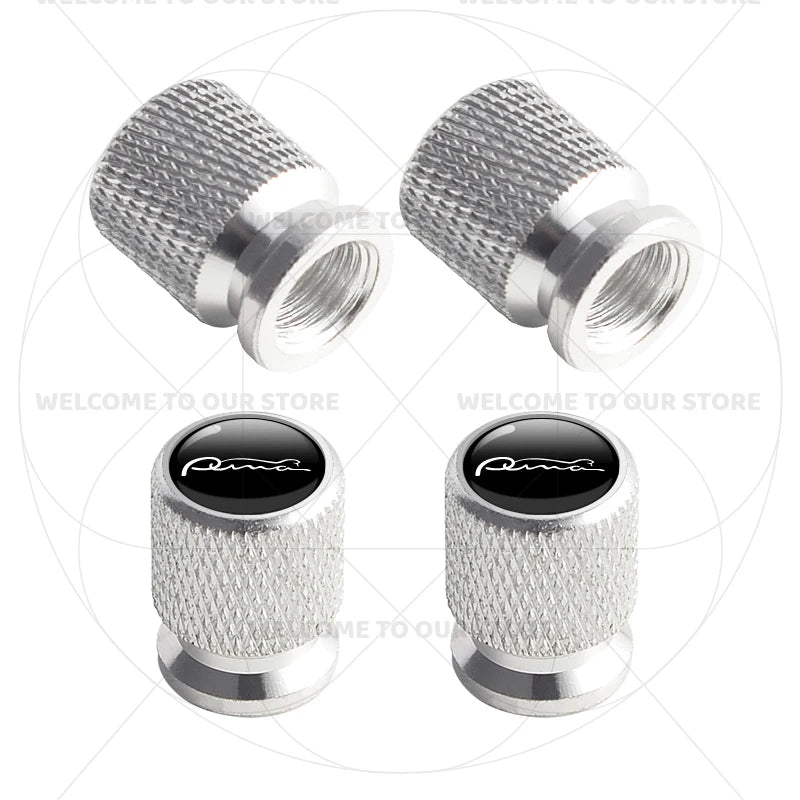 For Ford Puma Cougar Emblem MK3 MK5 MK6 MK4 ST Line 4Pcs Aluminum Car Tire Valve Ca additional angle