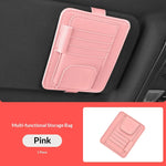Car Sun Visor Organizer Storage Bag | Sunglasses Card Ticket Clip