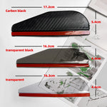 2PCS Car Rearview Mirror Rain Eyebrow Carbon Fiber Sun Visor Shade Cover Protector additional angle