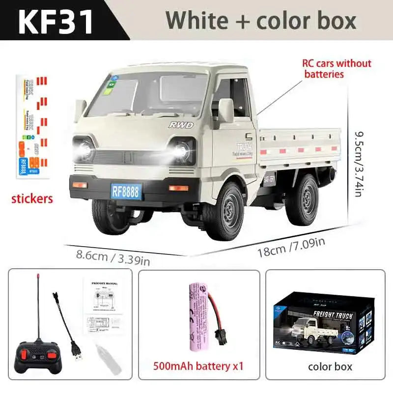 1:16/1:18 RC CAR Simulation With Spray Lights Drift Climbing Truck LED Light Haul Carg close-up view