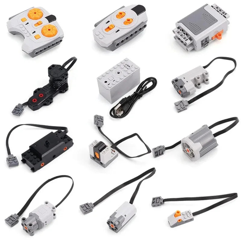 Motor Car Remote Control Battery Box Switch with LED Light Building Blocks alternate view
