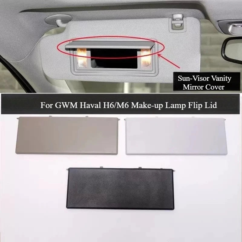 For GWM Haval H6/M6 Sun‑Visor Vanity Mirror Cover Make‑up Lamp Flip Lid Plastic Replacement Shell Precise Fit Interior Repair