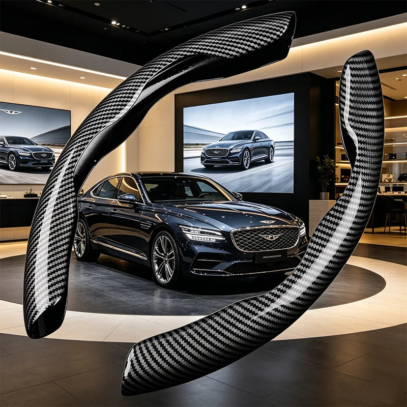 For Genesis G60 G70 G80 G90 GV60 GV70 GV80 GV90 GV100 Car Carbon Fiber Texture Steering Wheel Cover