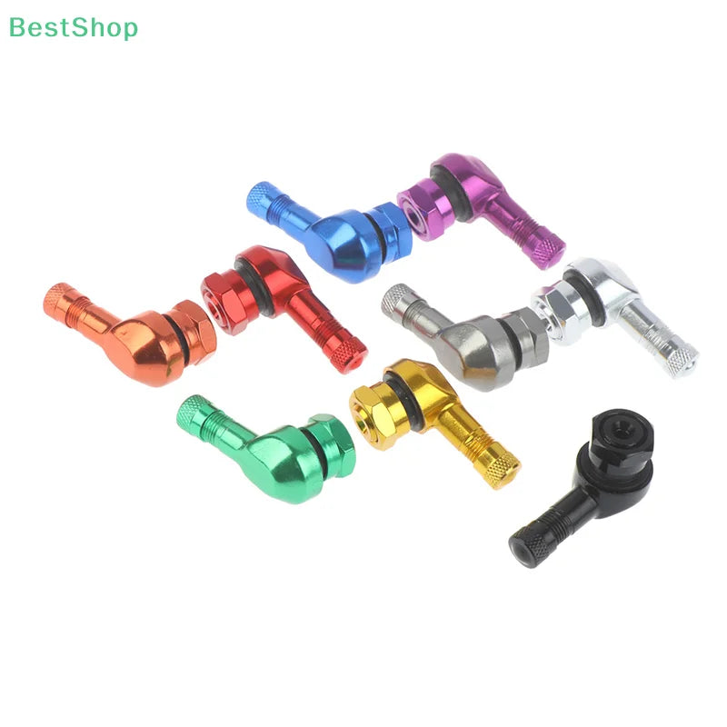 2* Aluminum Alloy Motorcycle Valve Stems | 90 Degree Tubeless Tire Valve for Rims alternate view