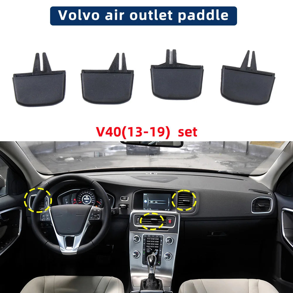 Car Front AC Conditioning Air Vent Grille Outlet Tab Slider Clip Repair Kit For Volvo V60 S60 V40 11-19 Auto Replacement Parts