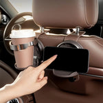 Car Headrest Hook with Foldable Cup Holder lifestyle view