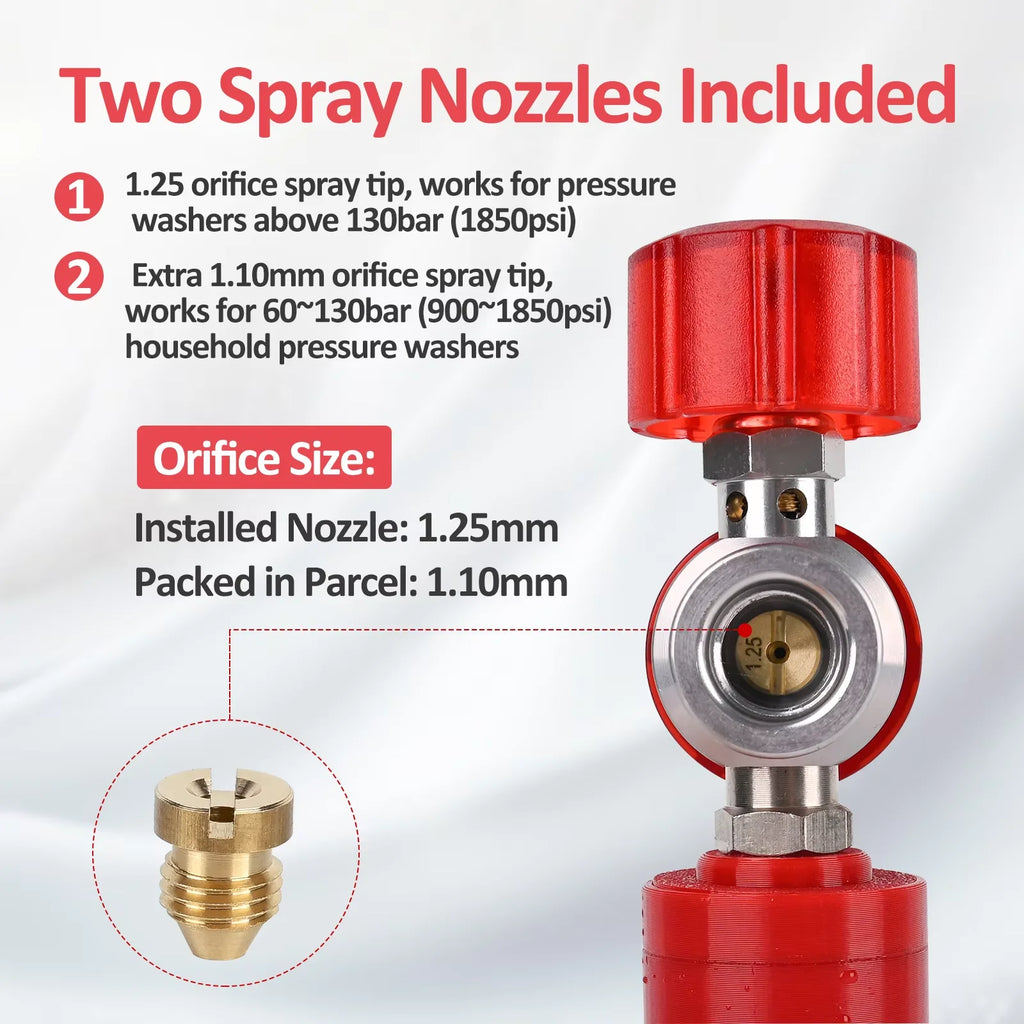Pressure Magnetic Foam Cannon Pro with 1/4 Quick Connector | 360° Adjustable Snow Foa alternate view