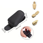 Artificial Leather Sun Visor Sunglasses Holder Clip alternate view