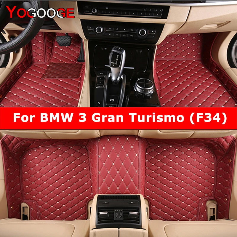 YOGOOGE Custom Car Floor Mats For BMW 3GT Gran Turismo F34 2012-2023 Auto Carpets Foot Coche Accessorie