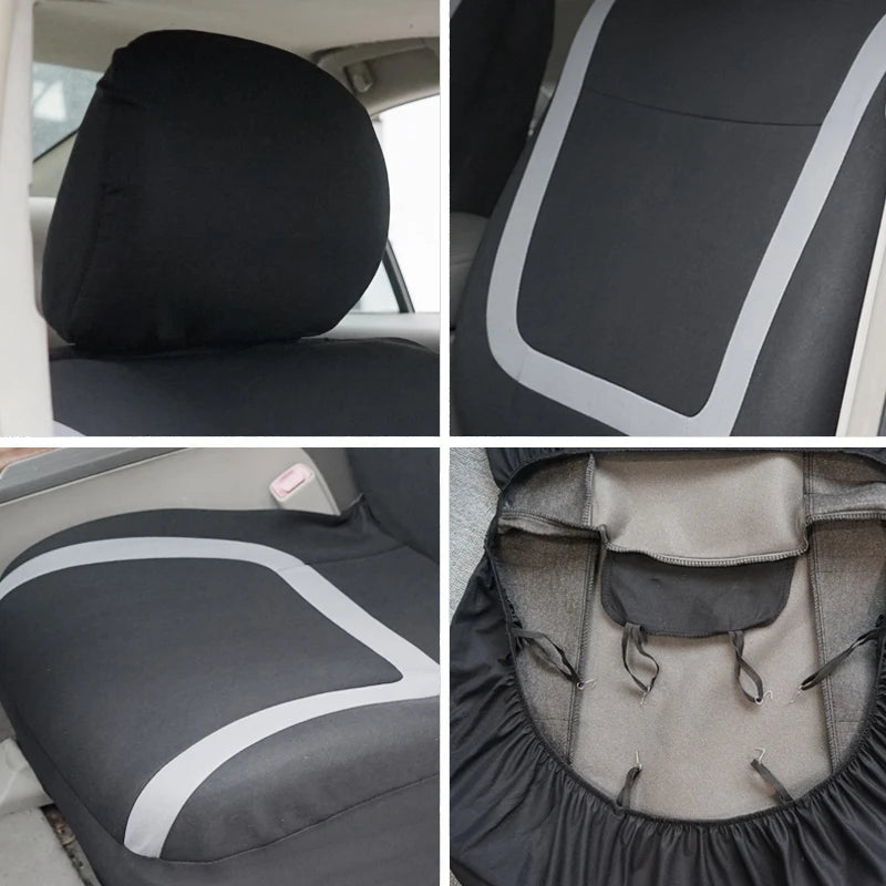 Full Set Car Seat Cover Fabric Universal Polyester Breathable Washable Suitable For Car detail view
