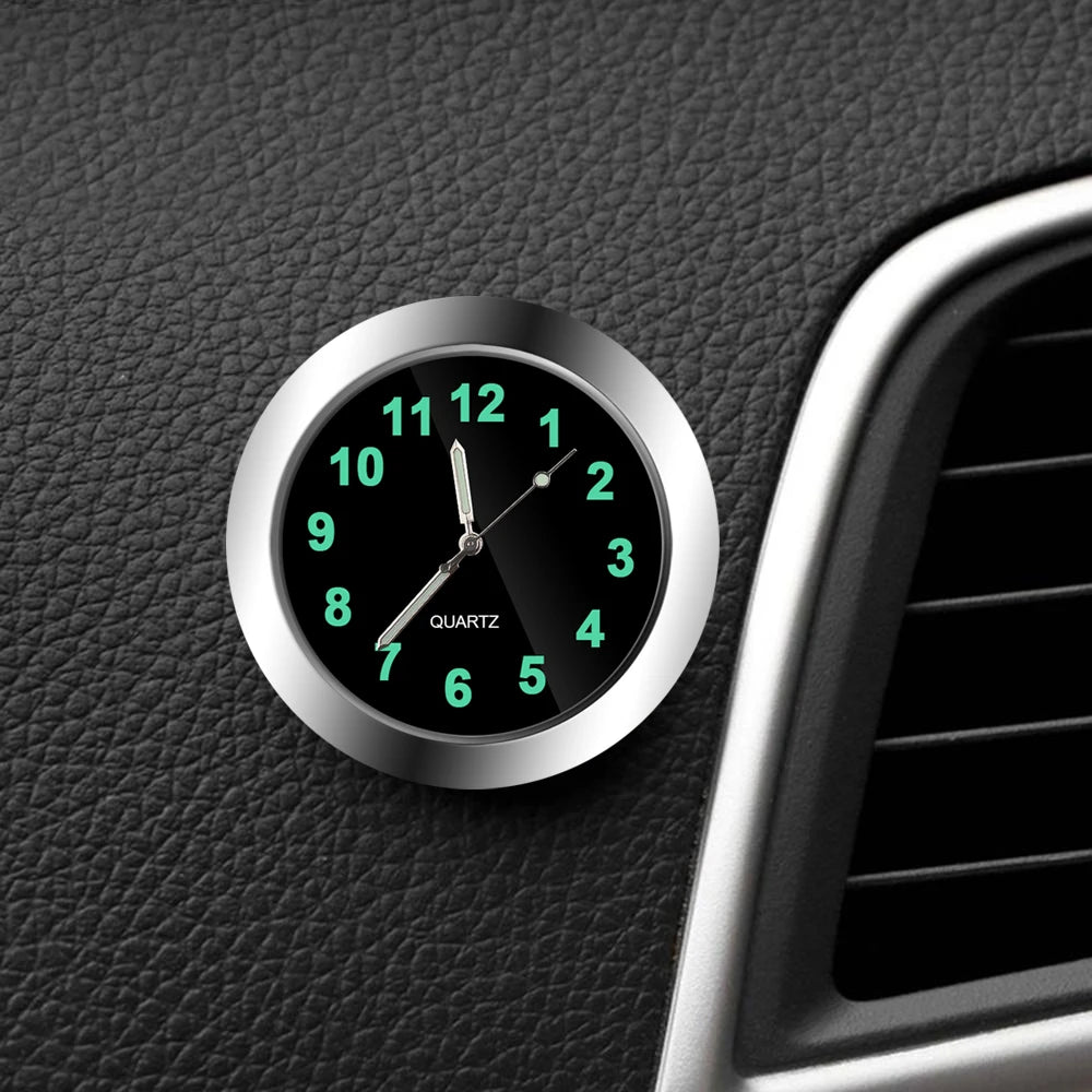 Mini Watch Car Quartz Universal Car Clock Stick-On Electronic Watch Dashboard Noctilucent Decoration For SUV Cars Accessary