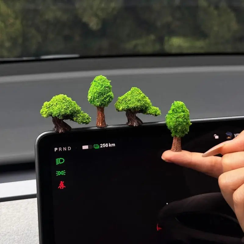 2/3/4Pcs Natural Green Fortune Wishing Tree Fresh Odorless Large Size Car Dashboard Decor Ornament