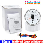 2" 52mm Fuel Level Gauge with Flashing Alarm | 7 Color Backlight for Car Boat alternate view