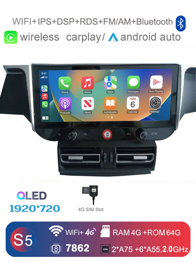 Car Radio for Porsche Macan 2010-2016 | Wireless CarPlay Android Auto 12.3" IPS 4G LTE G detail view