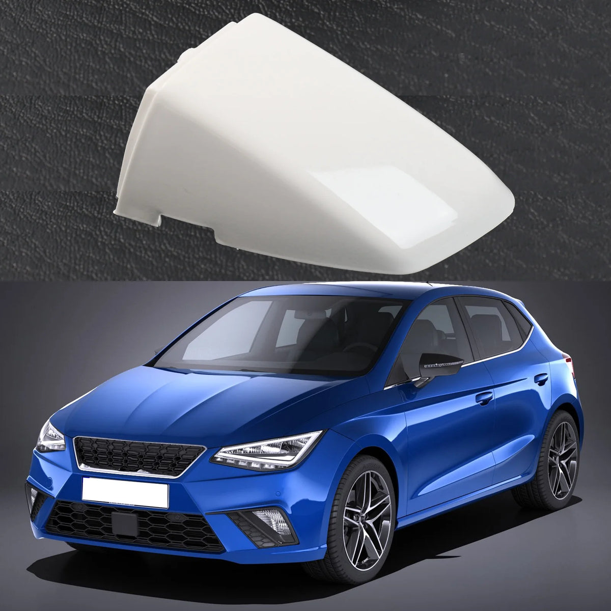 For Seat Arona Ateca Ibiza Leon Drivers Front Left Door Lock Cap Trim Cover White Plastic Car Access