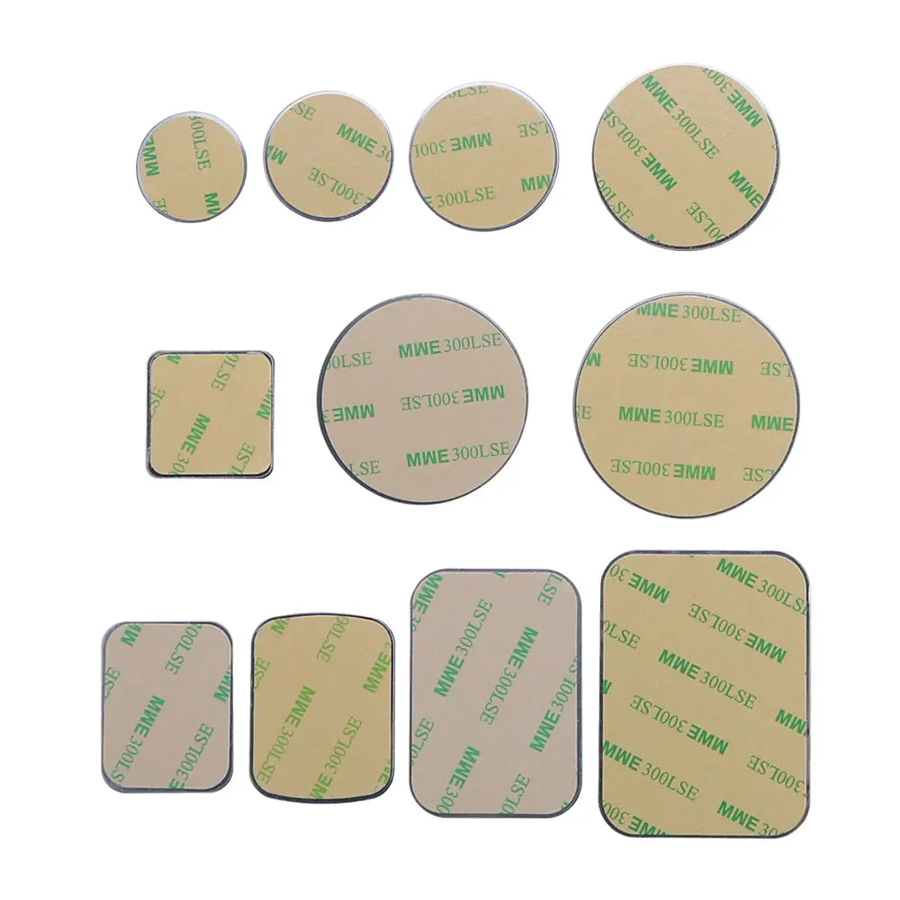 10pcs Black Magnetic Metal Plates for Car Phone Holder | Universal Iron Sheet Disk additional angle