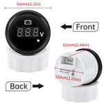 8-32V 28-48V 52mm Digital Voltmeter with Red Alarm Light | Waterproof Voltage Gauge f alternate view