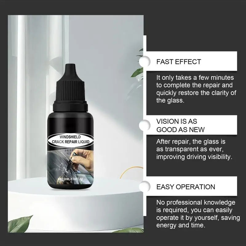 Efficient Automotive Glass Repair Fluid Professional Car Windshield Cracks And Scratch Repair Kit With 20ml Repair Liquid