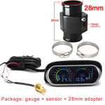 12V 24V Digital Water Temperature Gauge with Volt Meter | 2-in-1 Car Gauge with Sensor close-up view