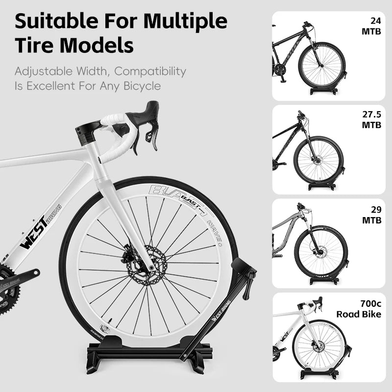 WEST BIKING Double Pole Bicycle Parking Stand | Foldable Indoor Bike Rack for 24-29 I alternate view