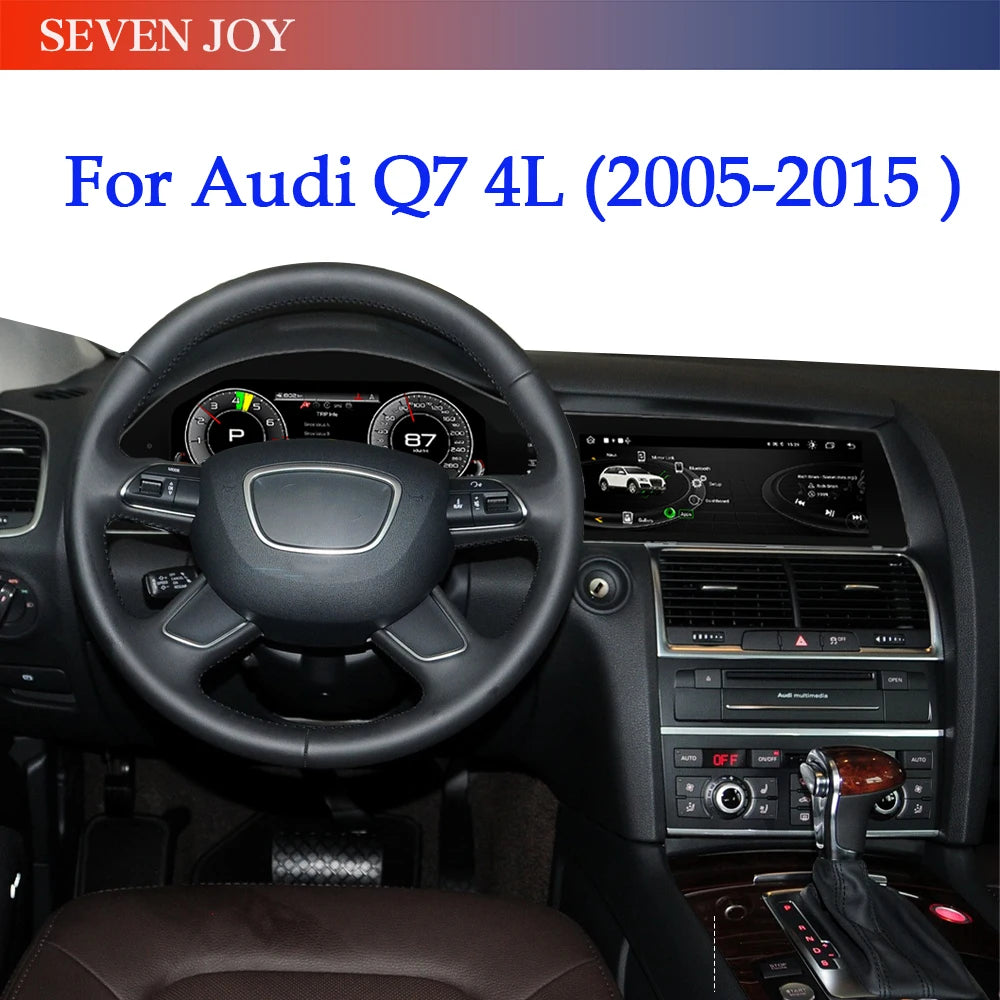 Dual Screen Android Car Radio For Audi Q7 4L 2005-2015 | Dashboard LCD Digital Instrument with CarPl