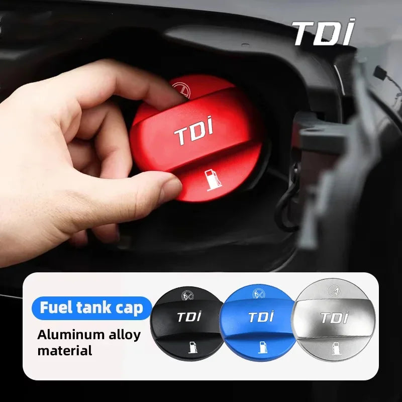 Alloy Car Fuel Cap Oil Box Lid Petrol Tank Covers For Volkswagen VW TDI Golf 7 Arteon Jetta Passat T