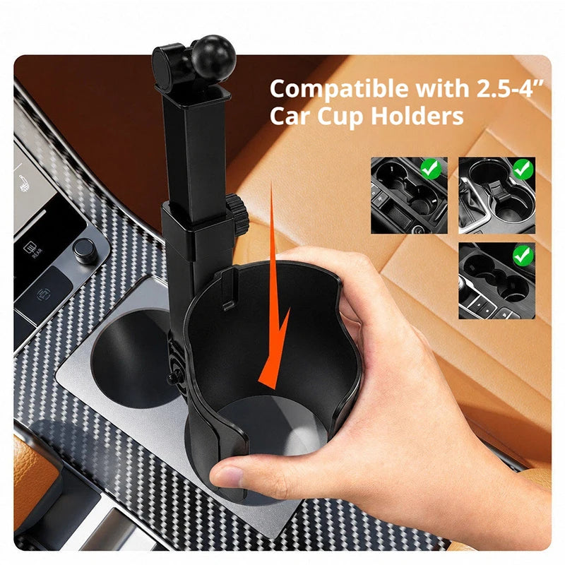 Magnetic Car Phone Holder 2-in-1 Cup Mount
