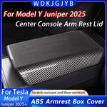 Car Center Console Armrest Pad For Tesla Model Y Juniper 2025+ ABS Hard Shell Cover Auto Central Armrest Box Cover Accessories