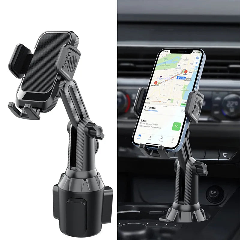 Adjustable Cup Holder Phone Mount | Universal Car Truck Golf Cart Accessory lifestyle view