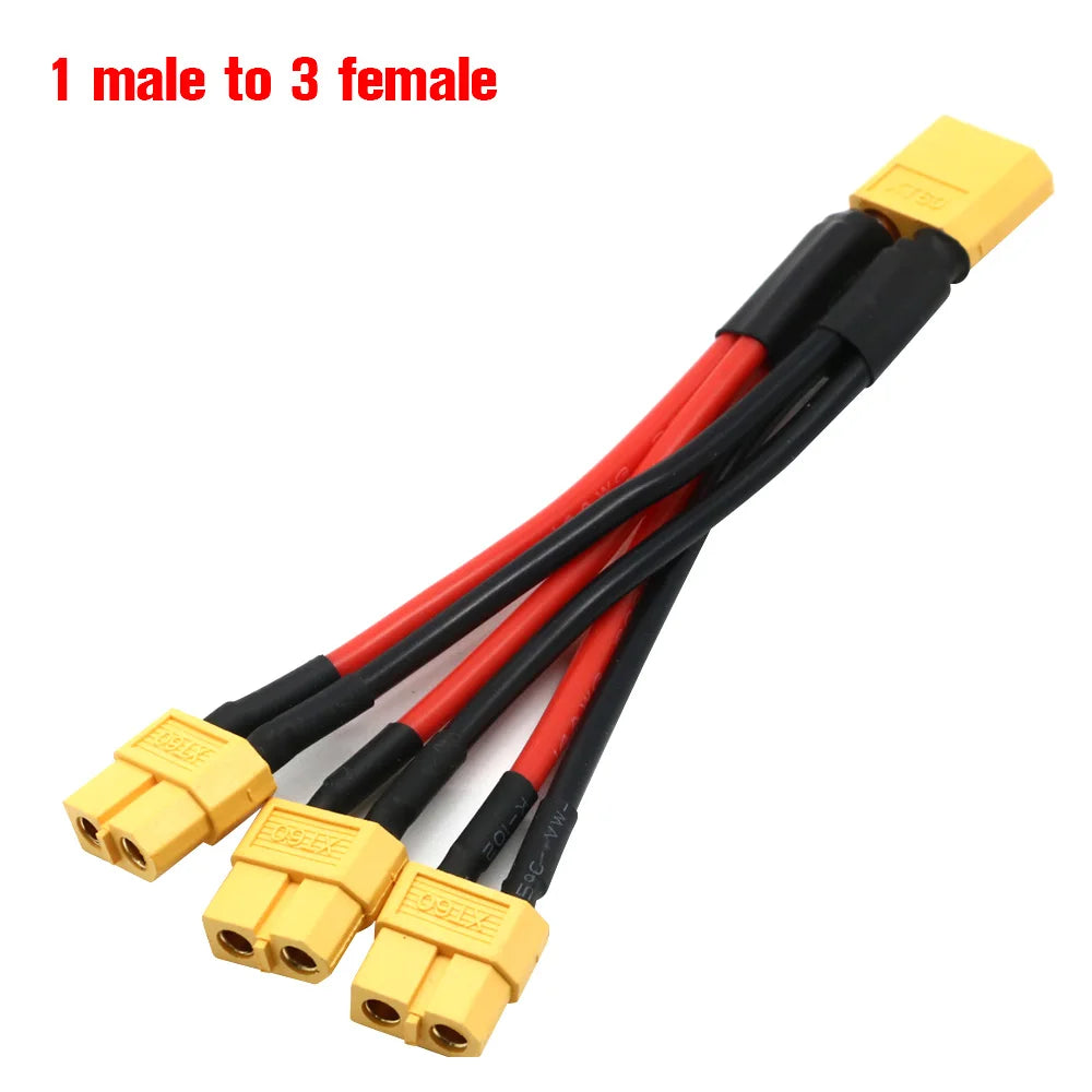 XT60 Parallel Battery Connector Y Splitter 14AWG Silicone Wire lifestyle view