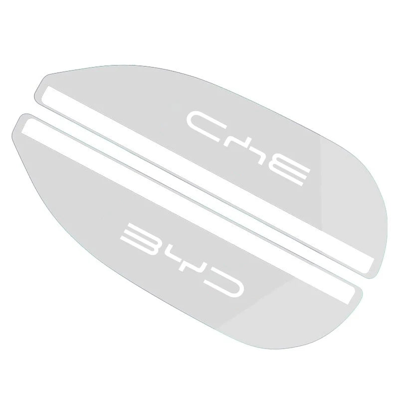 Car Rearview Mirror Rain Eyebrow Sticker Rainproof Cover | Transparent PVC for BYD Mo alternate view