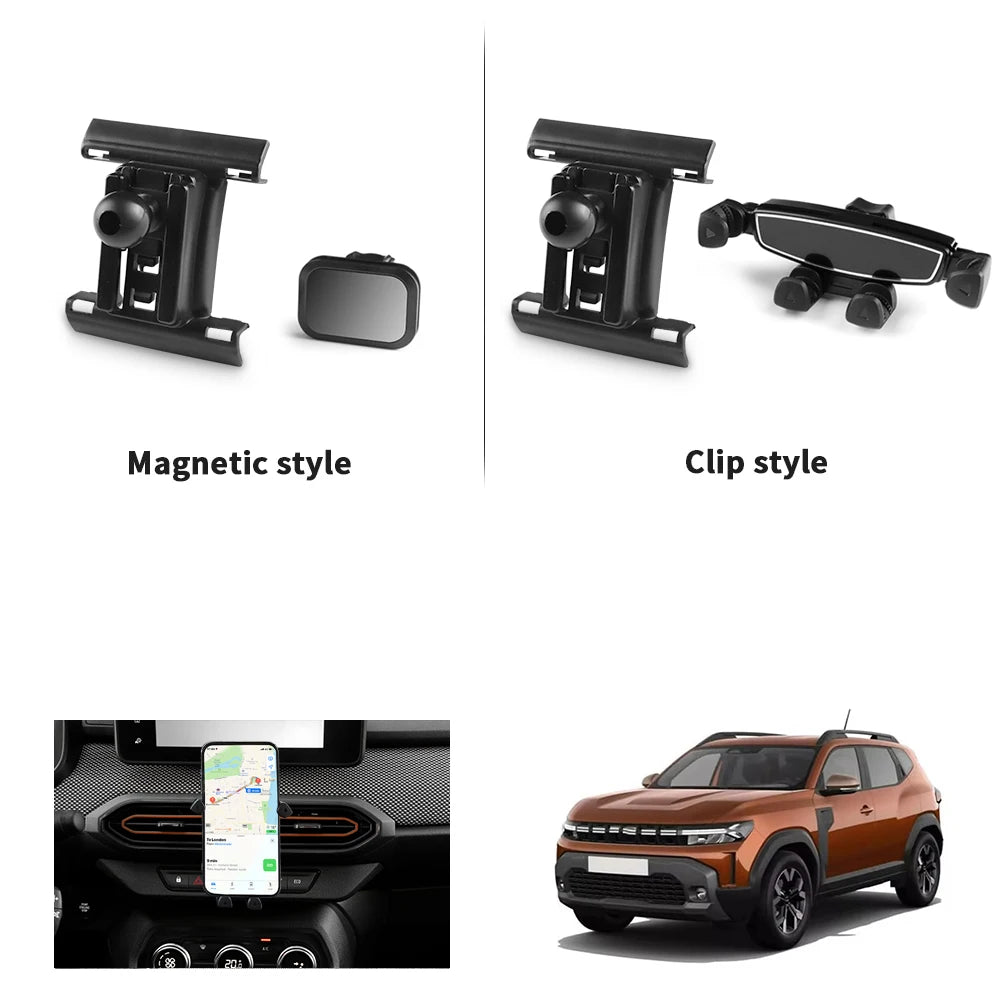 For Dacia Sandero 3/Sandero Stepway III/Dacia Jogger 2021 2022 2023 2024 2025 Gravity Magnetic Phone Holder Bracket GPS Stand