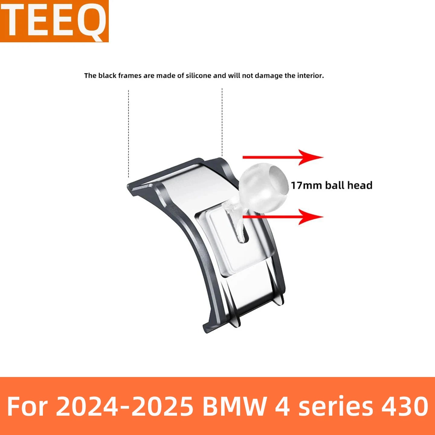 Car Phone Holder For 2024 2025 BMW 4 Series 430i Air Vent Exclusive Base GPS Stand Ma lifestyle view
