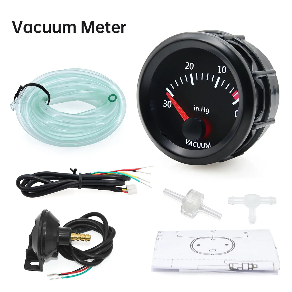 52MM Water Temp Oil Temp With Sensor Voltmeter Oil Pressure Gauge Vacuum Boost BAR Air Fuel Ratio EGT Car Gauge For 12V Car
