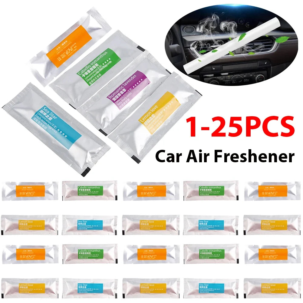 Car Fragrance Vent Clip | Cylindrical Essential Oil Diffuser with Refill Sticks