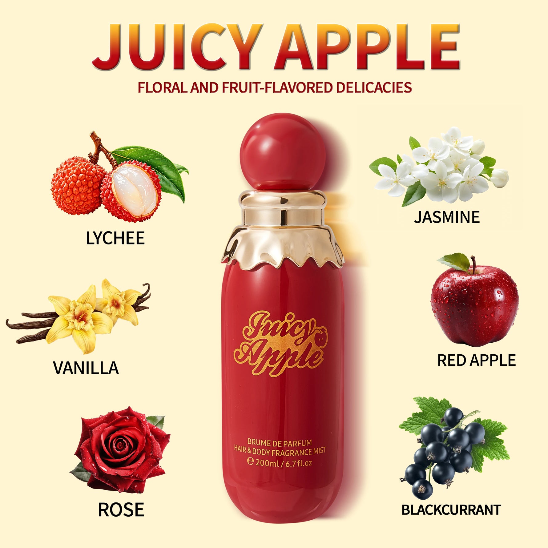 4 Styles Car Perfume Spray | Cotton Candy, Vanilla, Chocolate, Apple Scent Car Air additional angle