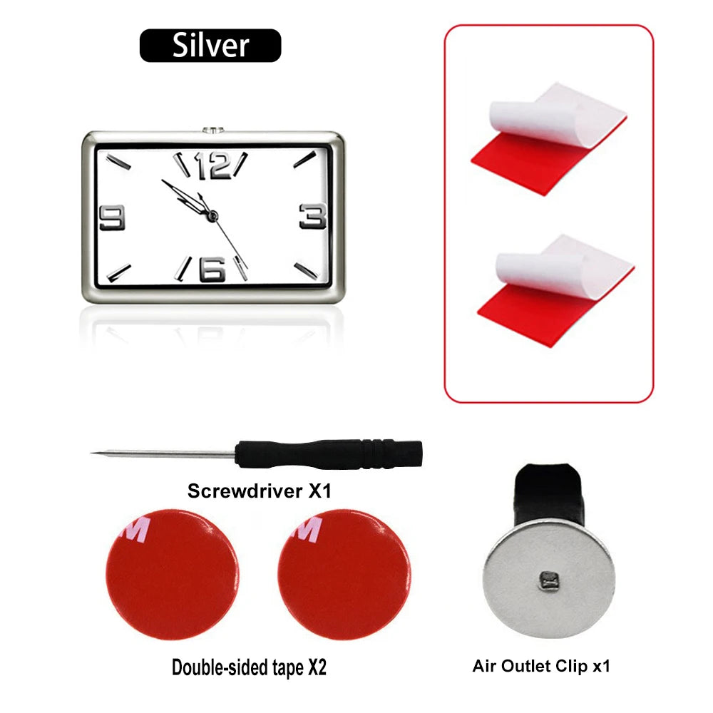 High Quality Car Clock Automobile Internal Stick-On Mini Digital Fashion Watch Auto Quartz Clock Watch Car Ornaments Accessories