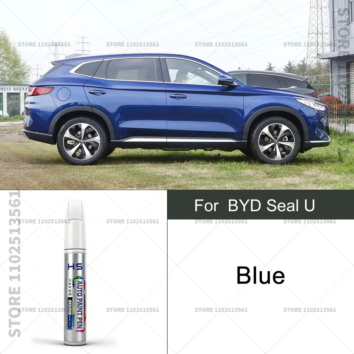 Car Paint Repair Pen For BYD Seal U Paint Scratch Repair Accessories White WAZ Blue S alternate view