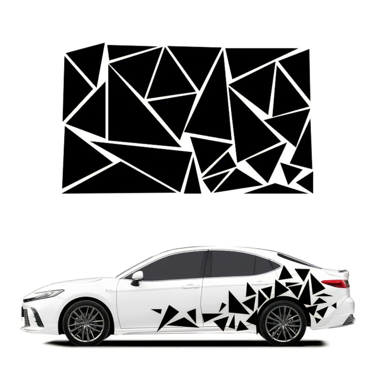 1pc Freestanding Triangles Graphics Car Sticker Decal Decoration SUV Truck Vehicle Campi detail view
