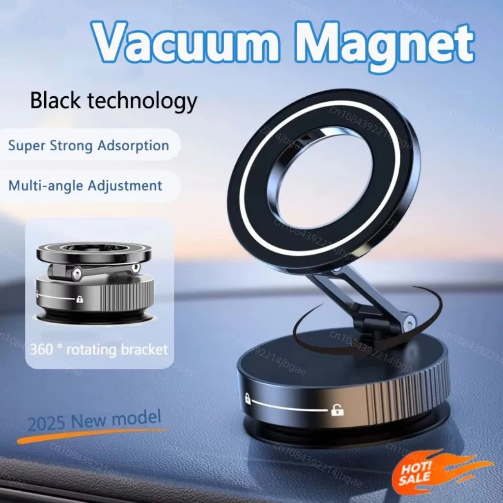 Magnetic Phone Holder Foldable | 360° Adjustable Vacuum Car Mount