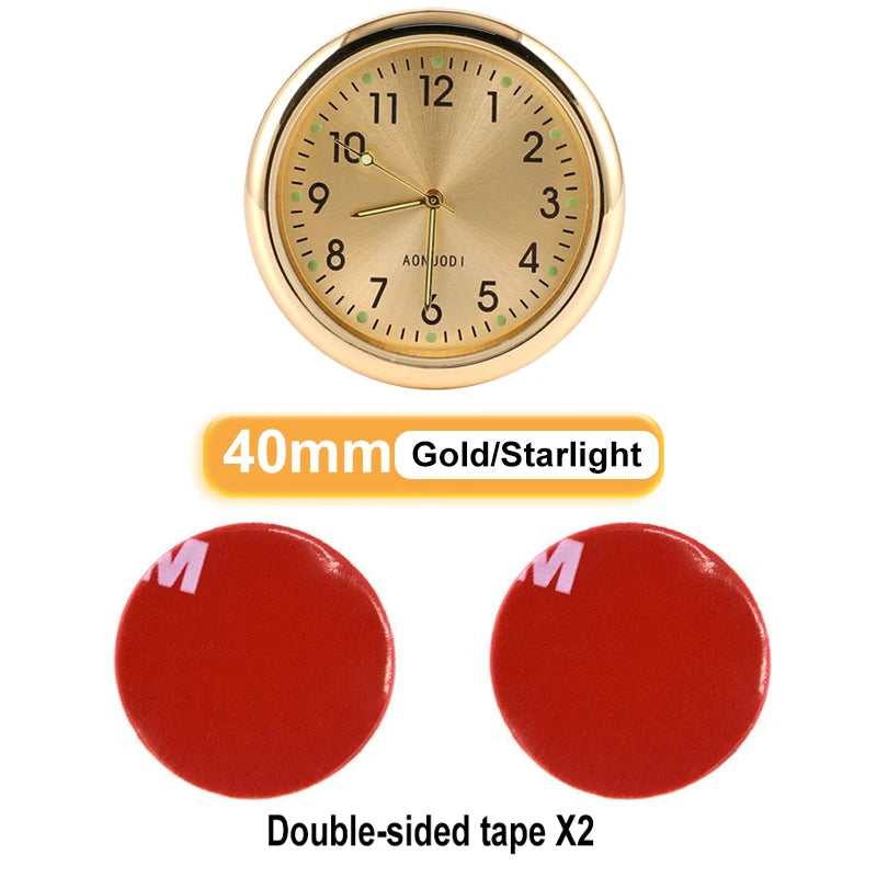 2023 New Mechanics Quartz Clocks Digital Watch Car Mini Clock Automobiles Internal Stick-On Car Ornament Auto Accessories