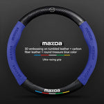 Carbon Fiber Suede Car Steering Wheel Cover | Compatible with Mazda 3 5 6 CX5 CX8 MX5 lifestyle view