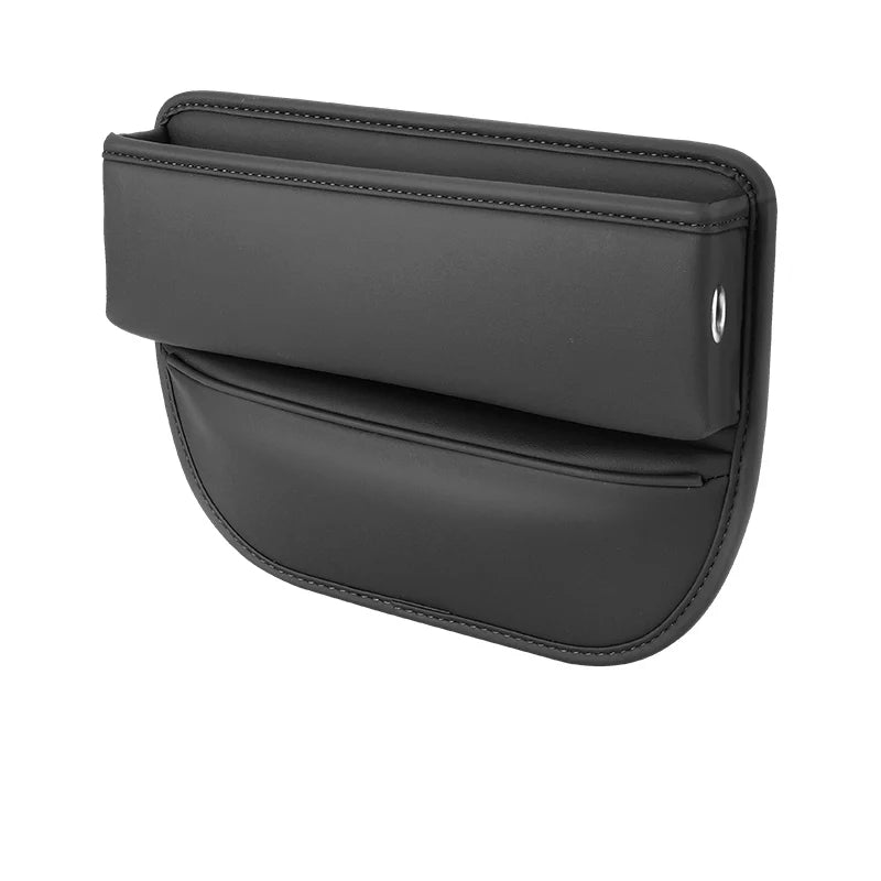PU Leather Car Seat Gap Organizer Box – Multifunctional Driver Seat Storage with Chargin detail view